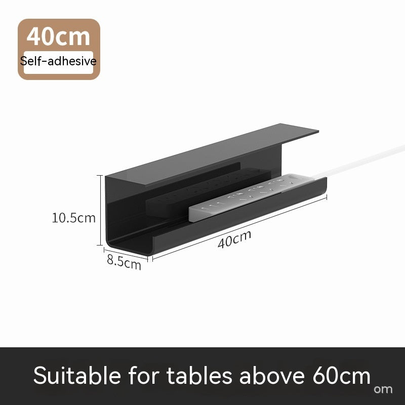 Cable Management Rack Punch-free Storage Box Computer Desk Bottom Wire Fixed Power Strip