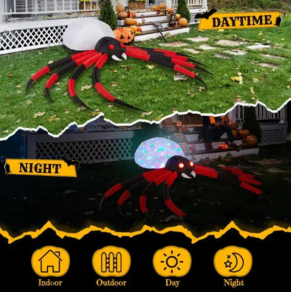 11.8 FT Halloween Inflatables Crawling Spider Outdoor Decorations