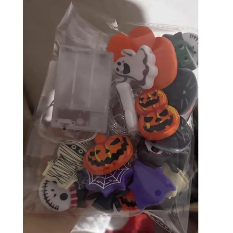 2025 New Halloween LED Lights Spider Demon Pumpkin Lantern Ambient Theme Party Halloween String Decoration Light String Hot Sale