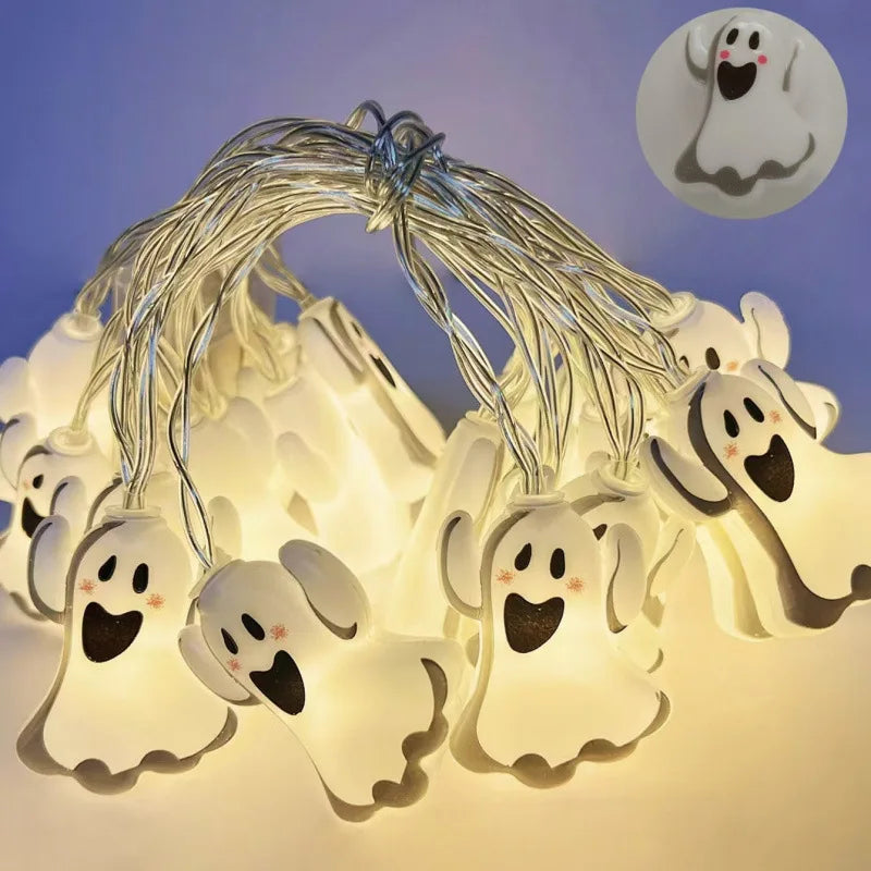 2025 New Halloween LED Lights Spider Demon Pumpkin Lantern Ambient Theme Party Halloween String Decoration Light String Hot Sale