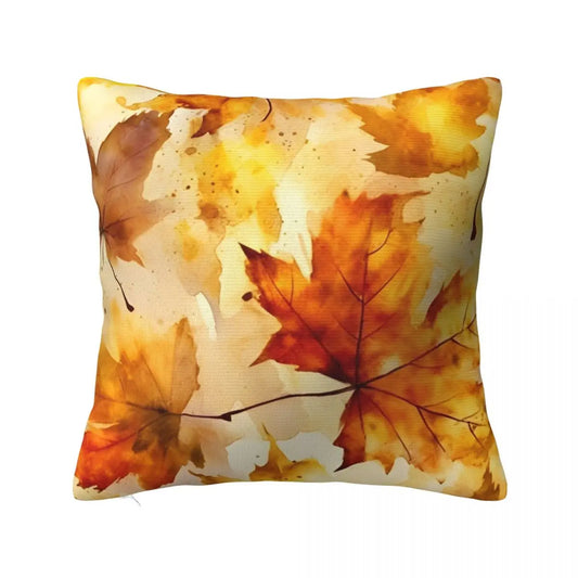 Autumn Maple Leaves Pillow Case Vintage Pillow Cover Soft Custom DIY Cushion Cover Pillowcases For Living Room Chair