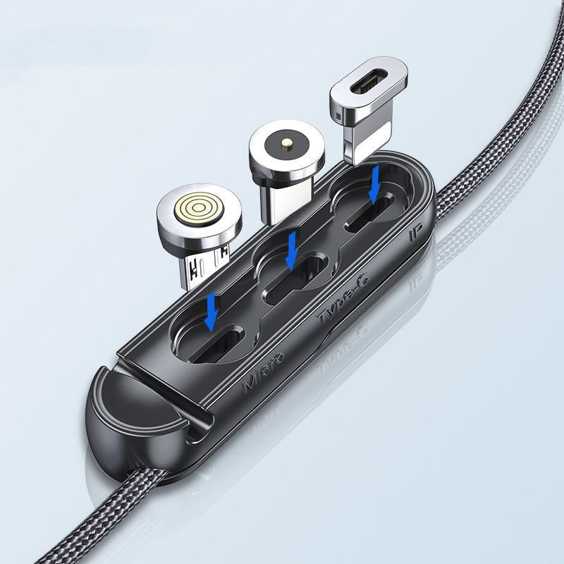 Minimalist Data Cable Magnetic Head Organizer