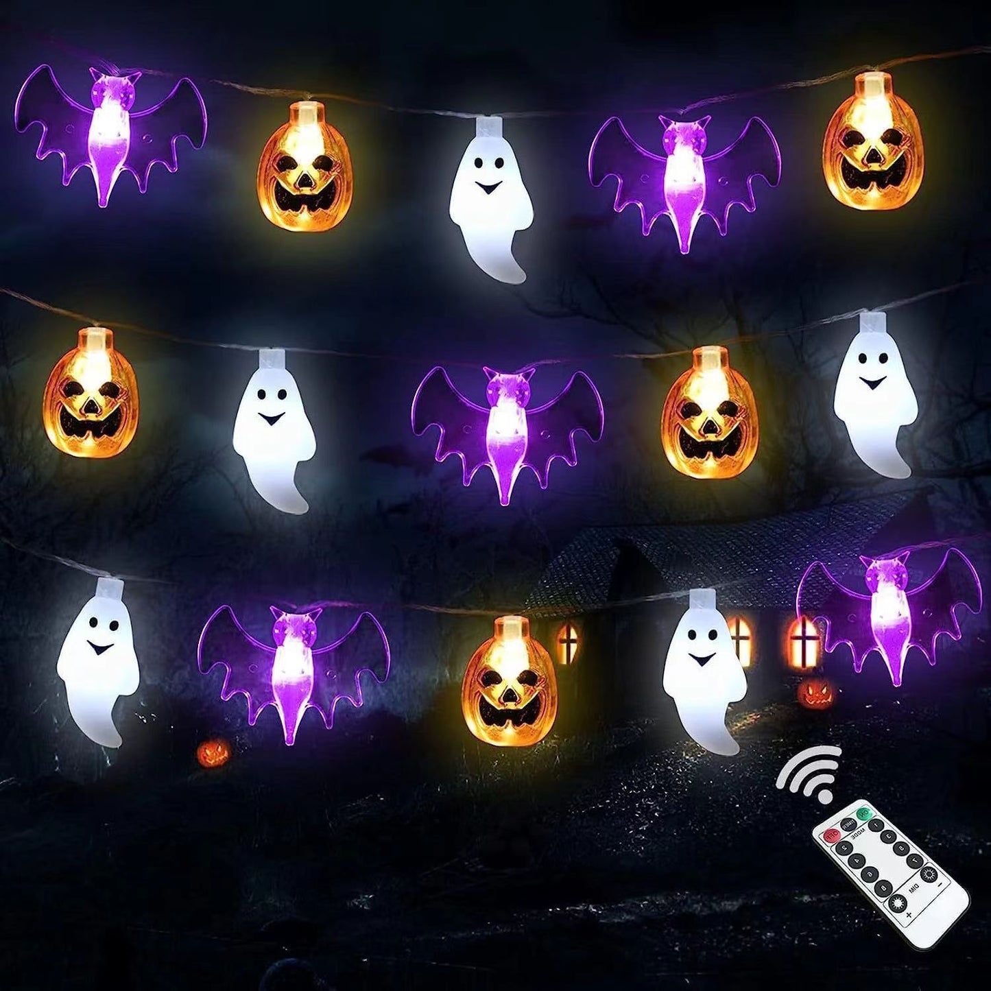 Home Fashion Pumpkin String Lights
