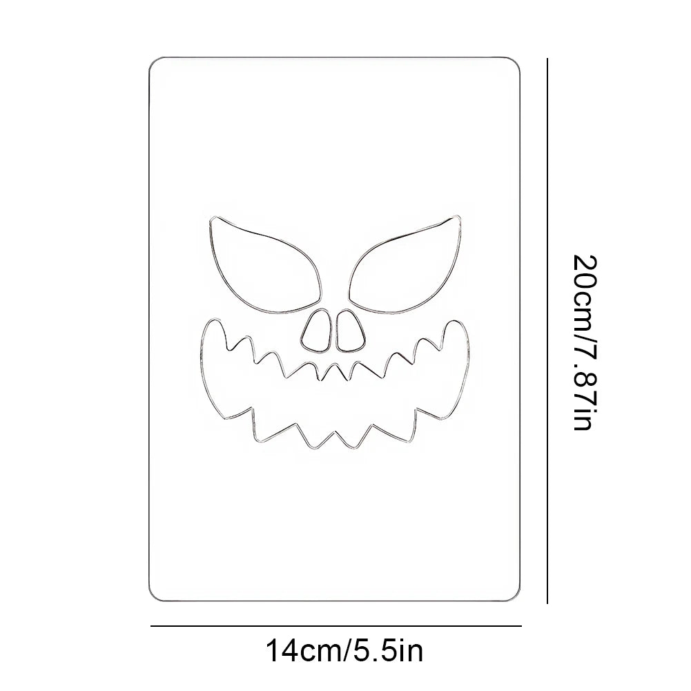 Halloween Pumpkin Ghost Bats Face Decorative Painting Stencils Metal Cutting Dies for DIY Pumpkin Carving Wood Walls Art Decor
