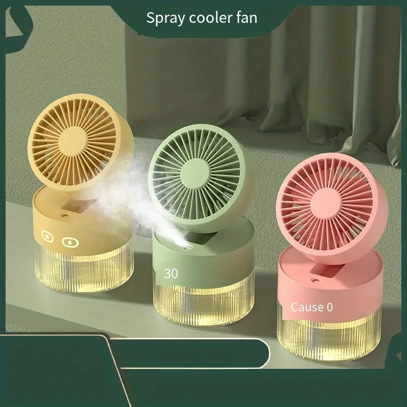 Mini USB Desktop Fan with Spray Humidifier Function