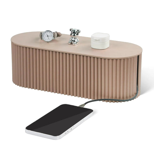 RAMFIYN Cable Management Box Large Cable Organizer Box for Power Strips Surge Protectors Chargers Adapters TV Computer Wires Cable Hider Organizer Box with Cable Ties,Clip Holders - Khaki