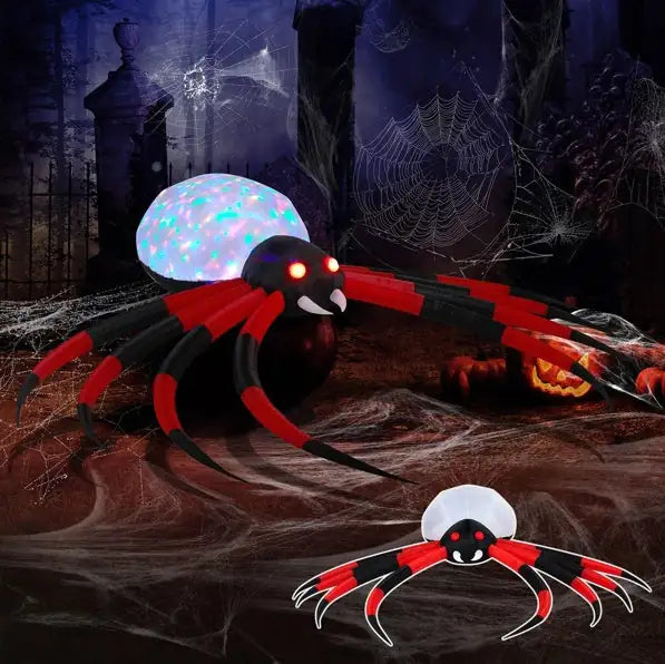 11.8 FT Halloween Inflatables Crawling Spider Outdoor Decorations