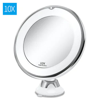 360-Degree Rotating LED Makeup Mirror with Suction Cup
