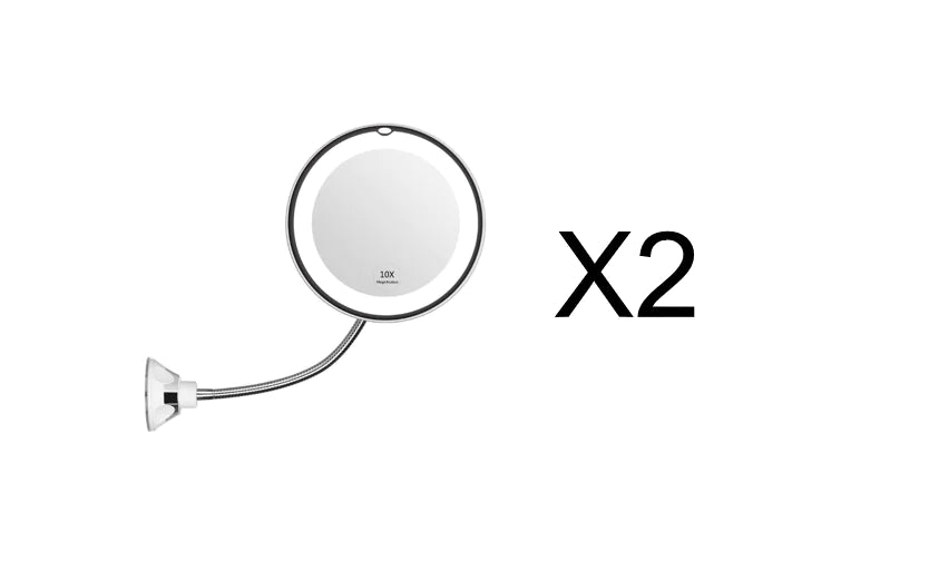360-Degree Rotating LED Makeup Mirror with Suction Cup