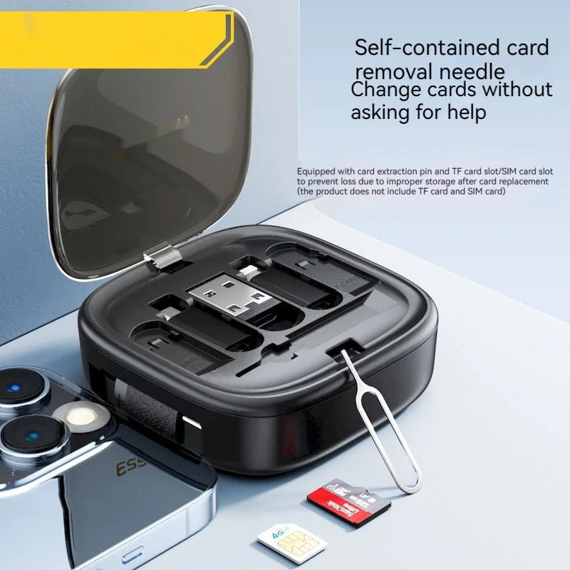 60W Fast Charging Multi-Function Data Cable Storage Box