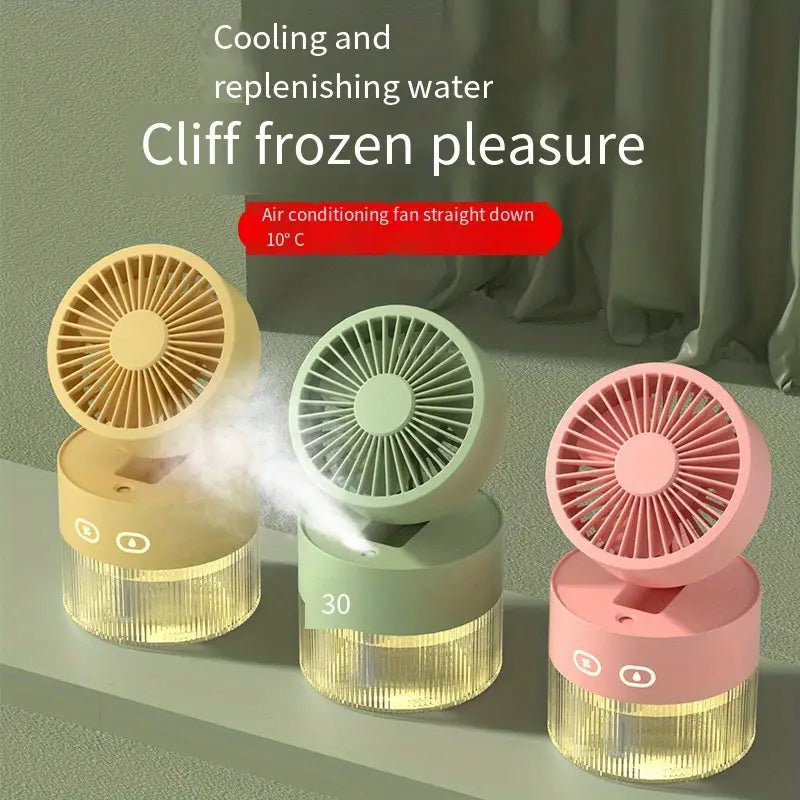 Mini USB Desktop Fan with Spray Humidifier Function
