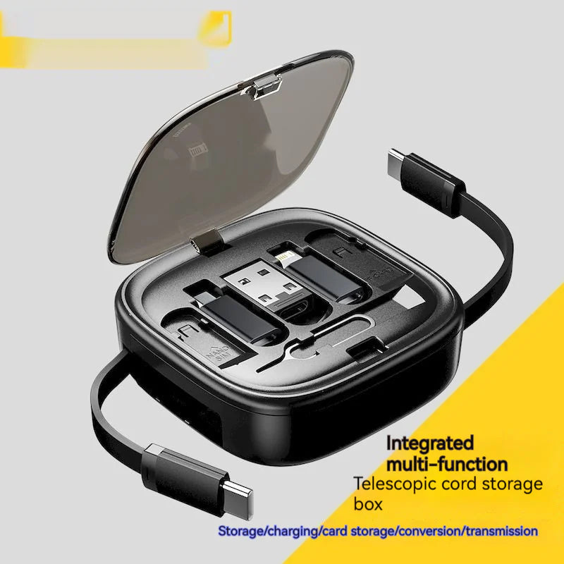60W Fast Charging Multi-Function Data Cable Storage Box