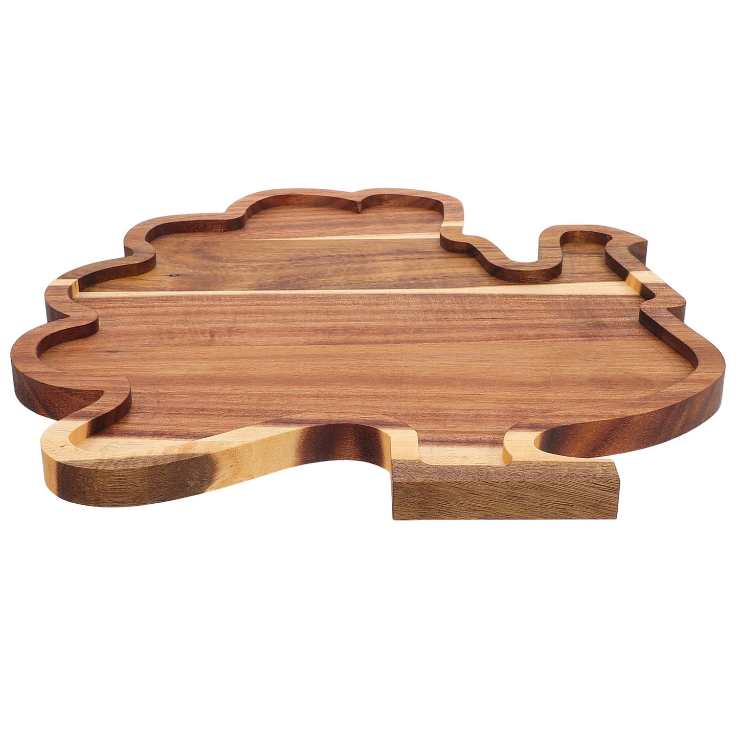 Solid Wood Turkey Tray Hand Carved Serving Platter For Thanksgiving Holiday Party Food Display Charcuterie Fruit Appetizers