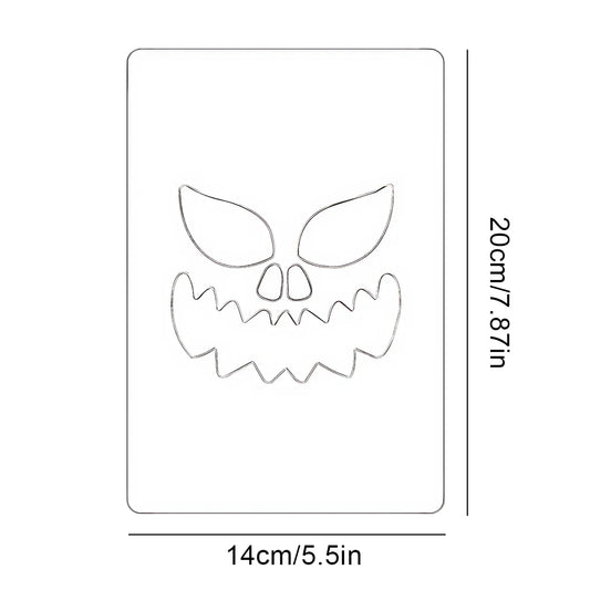 Halloween Pumpkin Ghost Bats Face Decorative Painting Stencils Metal Cutting Dies for DIY Pumpkin Carving Wood Walls Art Decor