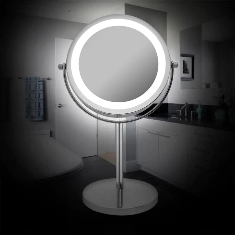 LED Makeup Mirror with 360° Rotation and 10x Magnification