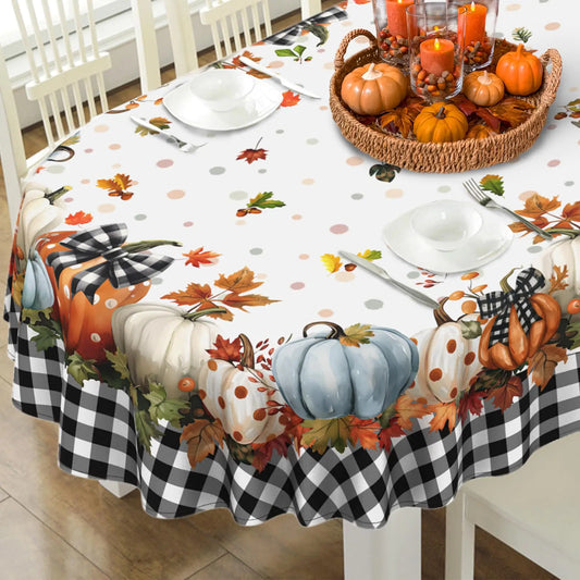 bnhjsdw Thanksgiving Autumn Buffalo Plaid Table Cloth 54"x72"