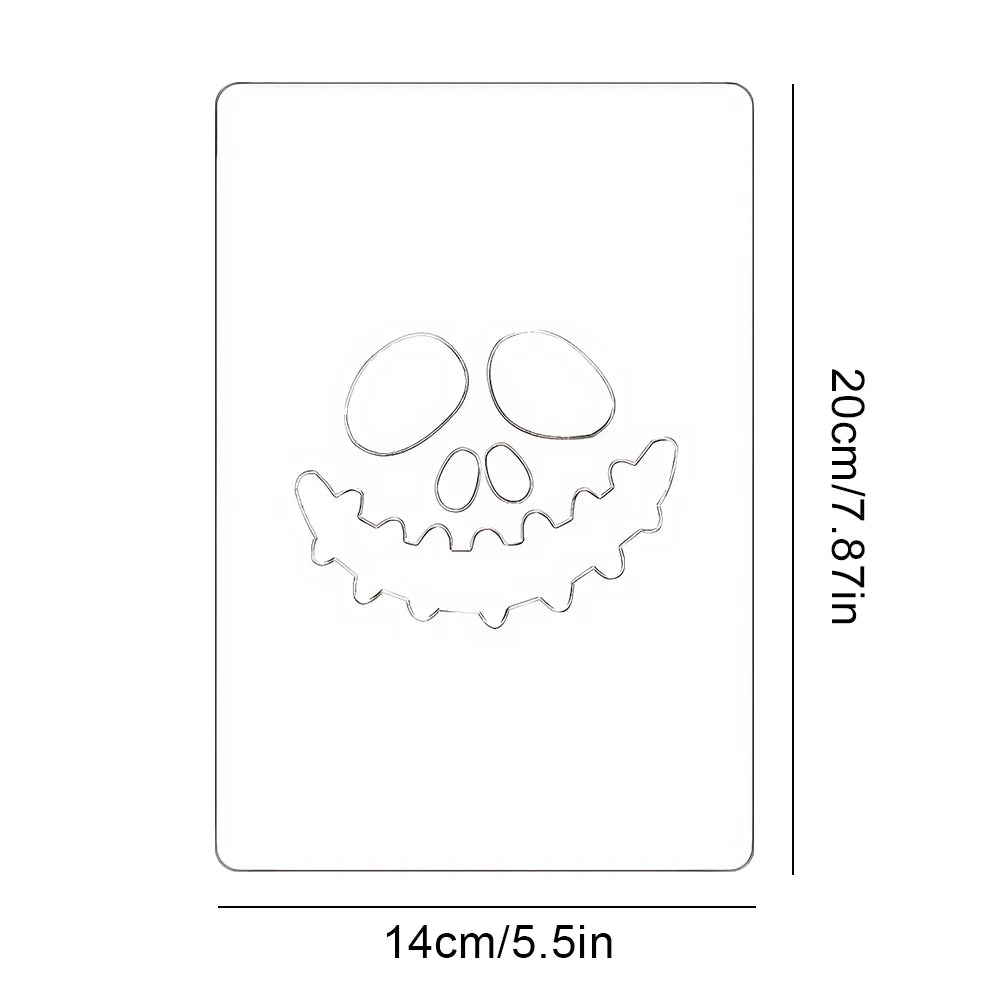 Halloween Pumpkin Ghost Bats Face Decorative Painting Stencils Metal Cutting Dies for DIY Pumpkin Carving Wood Walls Art Decor