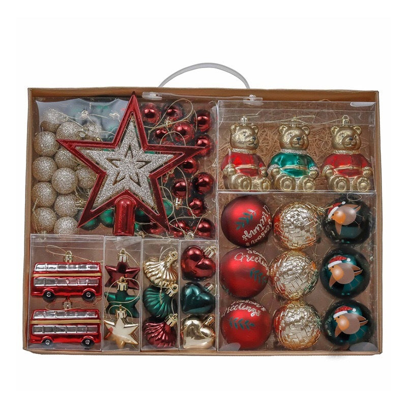 Colorful Balls Christmas Tree Decoration Ornaments Dress Up Suit