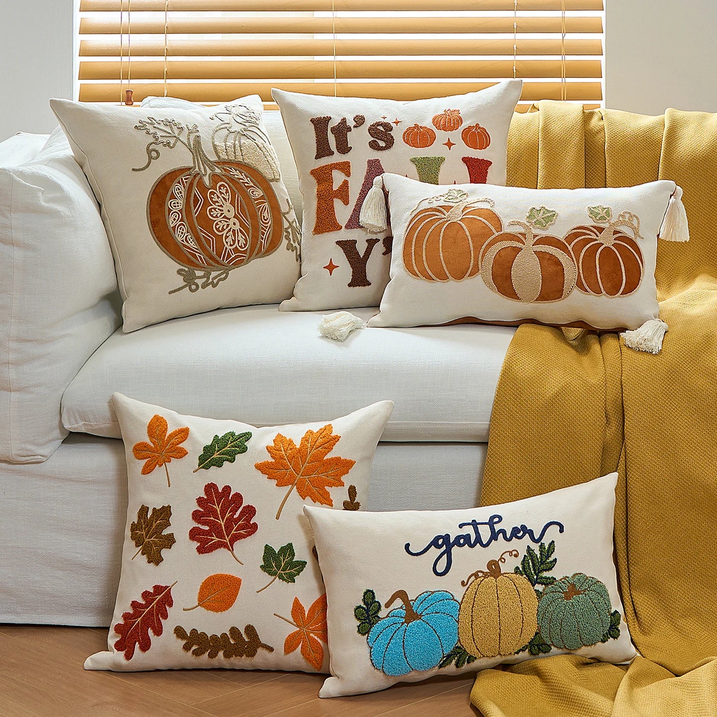 1pc Fall Pillow Cover 18 x 18 Inch Pumpkin Throw Pillow Covers Square Linen Pillowcase Halloween Decor Pillow Covers Seasonal Au