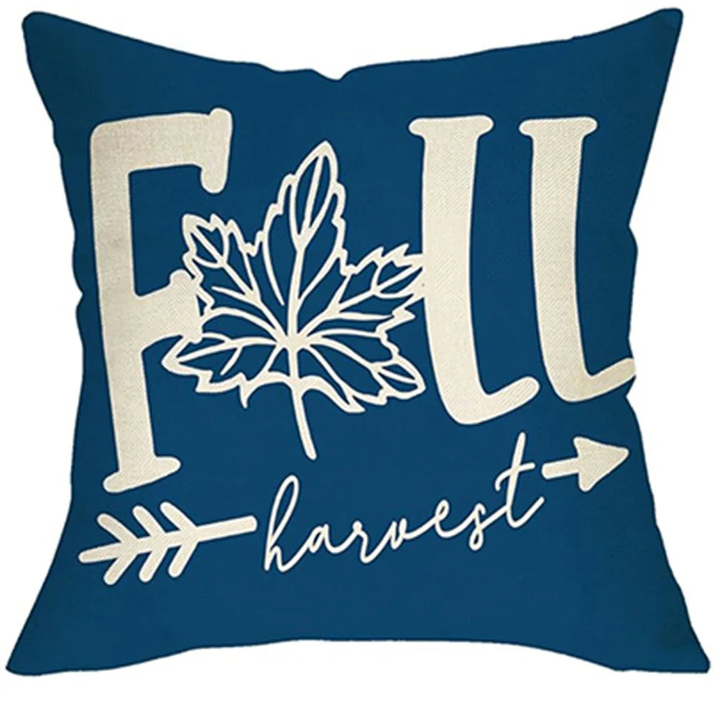 Hello Autumn & Fall Harvest Pumpkin Leaf Printed Cushion Covers Sofa cushion cover, home room decoration