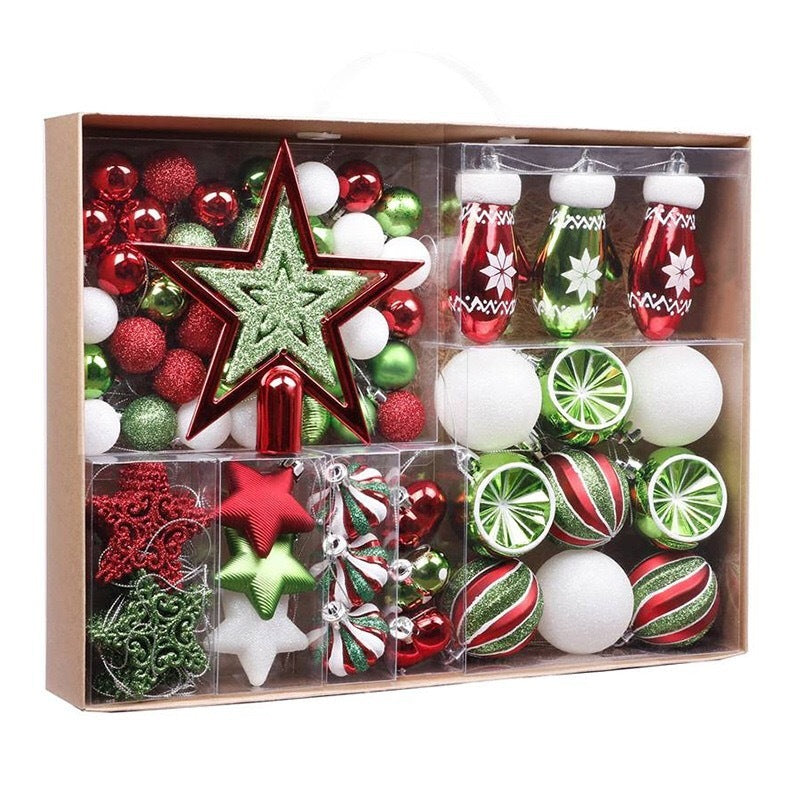 Colorful Balls Christmas Tree Decoration Ornaments Dress Up Suit