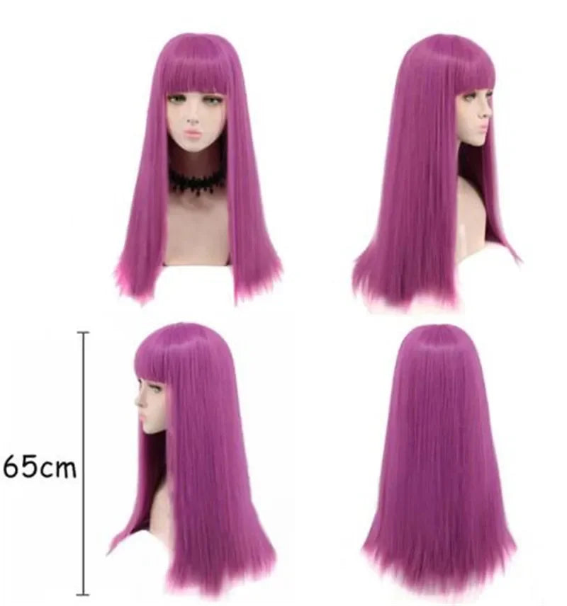 2025 ♥ New Halloween Kids Descendants 3 Mal For Girls Evie Cosplay Costume Child Fantasia Clothes Wig Birthday Party ☆★