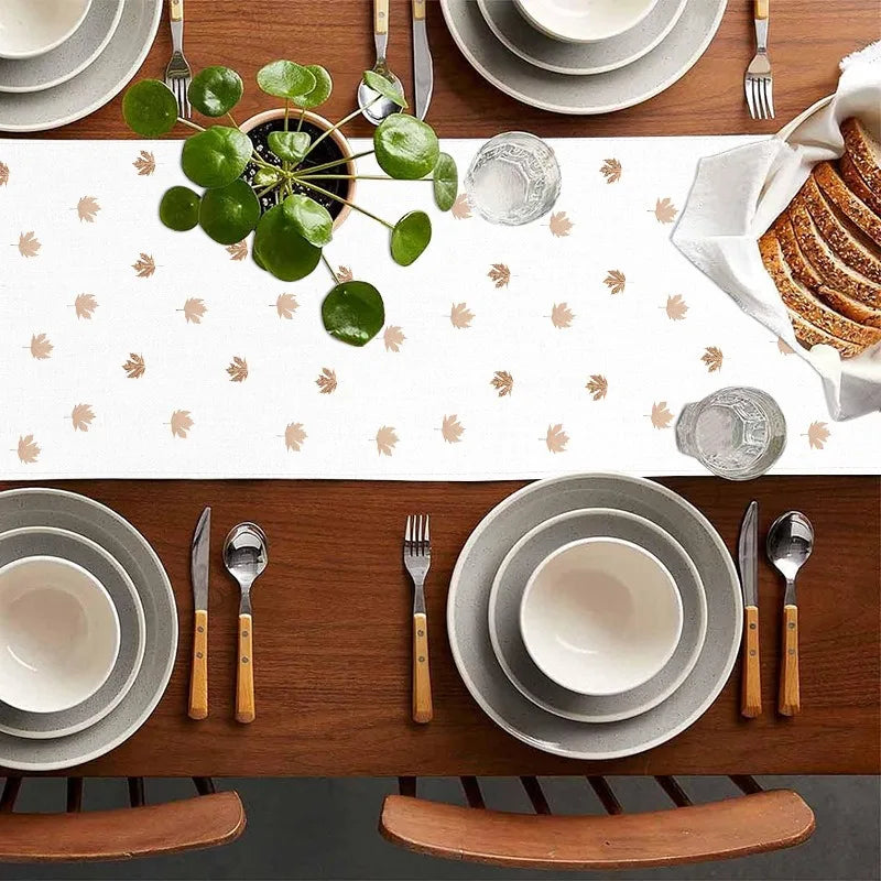 Fall Pumpkin Table Runner - Autumn Harvest Pumpkin and Sunflower Pattern for Thanksgiving Day,Dining Table Decorations