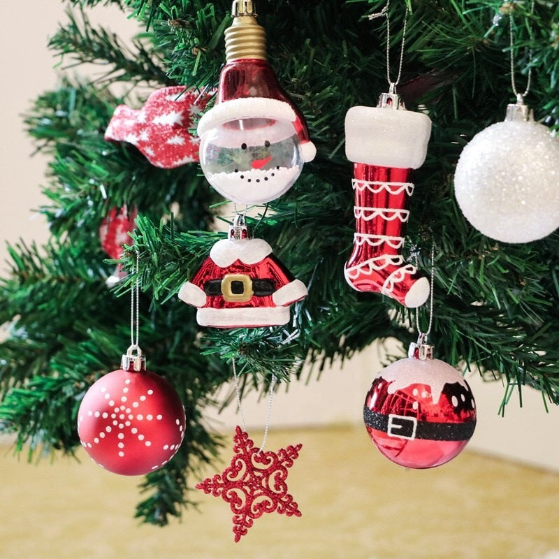 Colorful Balls Christmas Tree Decoration Ornaments Dress Up Suit