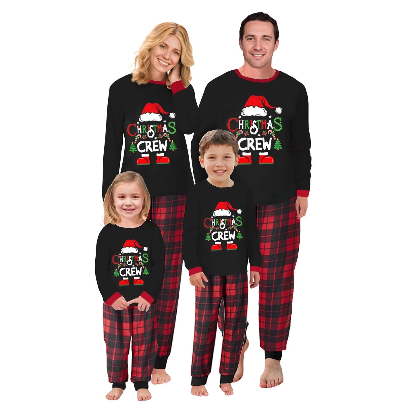 Family Christmas Pajamas Sets for Mother Father Baby Kids Matching Pjs New Years Holiday Xmas Nightwear Jammies Sets
