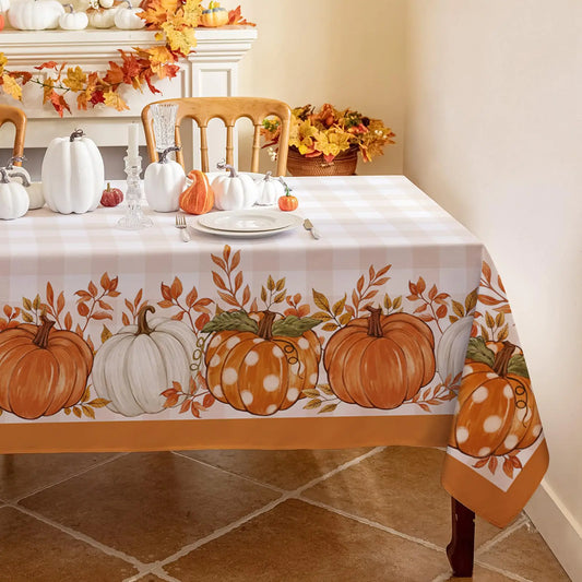 Romanstile Fall Tablecloth Rectangle Thanksgiving Autumn Harvest 60x 84 Inch