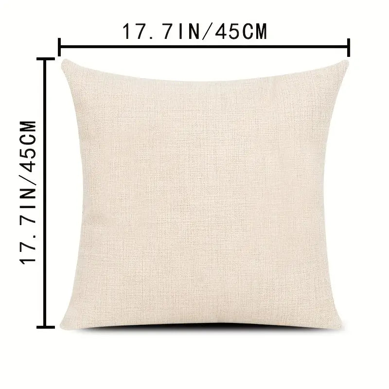 4pcs Maple Leaf Linen Digital Print Pillow Covers
