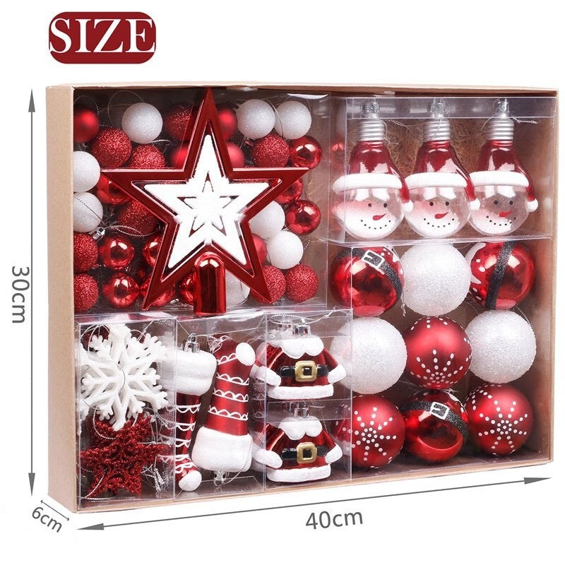 Colorful Balls Christmas Tree Decoration Ornaments Dress Up Suit