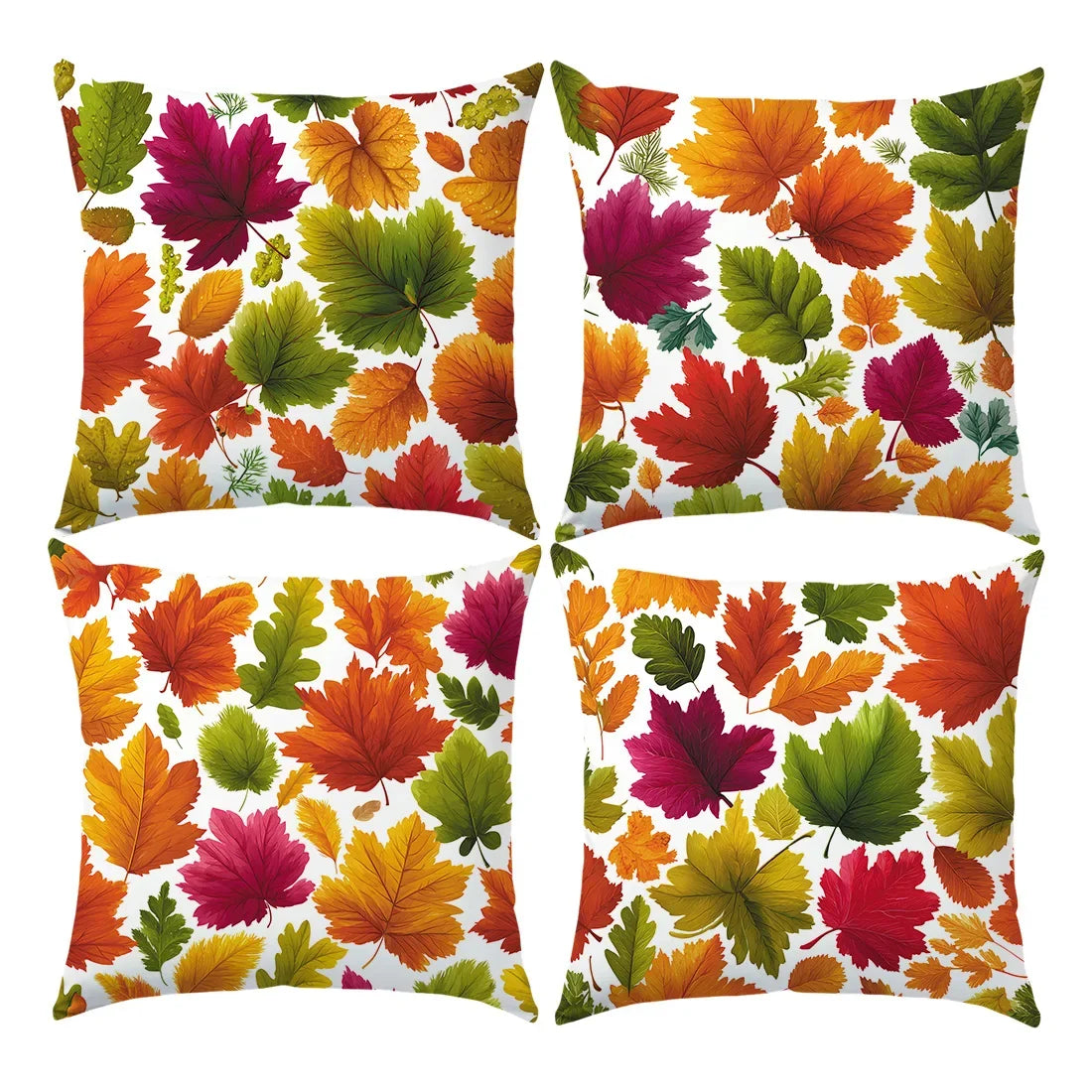 45*45cm Autumn Cushion Cover Halloween Throw Pillow Cover Autumn Maple Fall Decorative Soft Plush Pillowcase for Couch Pillow