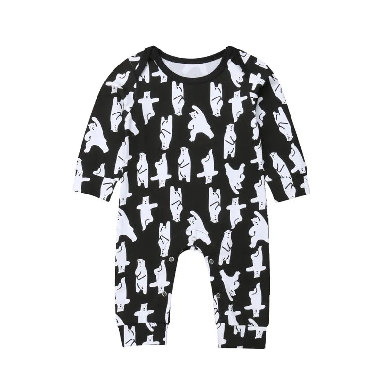 New Casual Family Matching Pajamas Set Cartoon Bear Kids Sleepwear Nightwear family Christmas Pajamas Outfits