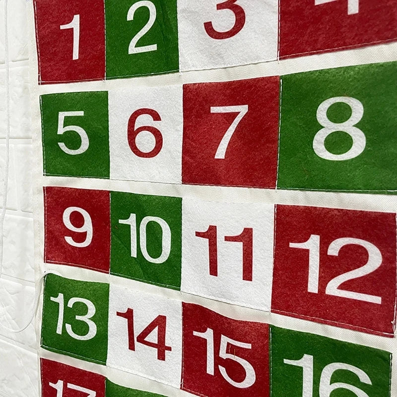 Fillable Advent Calendar Christmas Advent Calendar with 24 Pockets Fabric Empty Advent Calendar Hanging Ornaments DropShipping