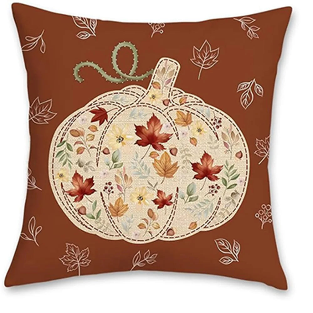 Autumn Harvest Pillow Covers Set: Home, Love & Fall Wildlife Vibes,Sofa cushion cover, home room decoration