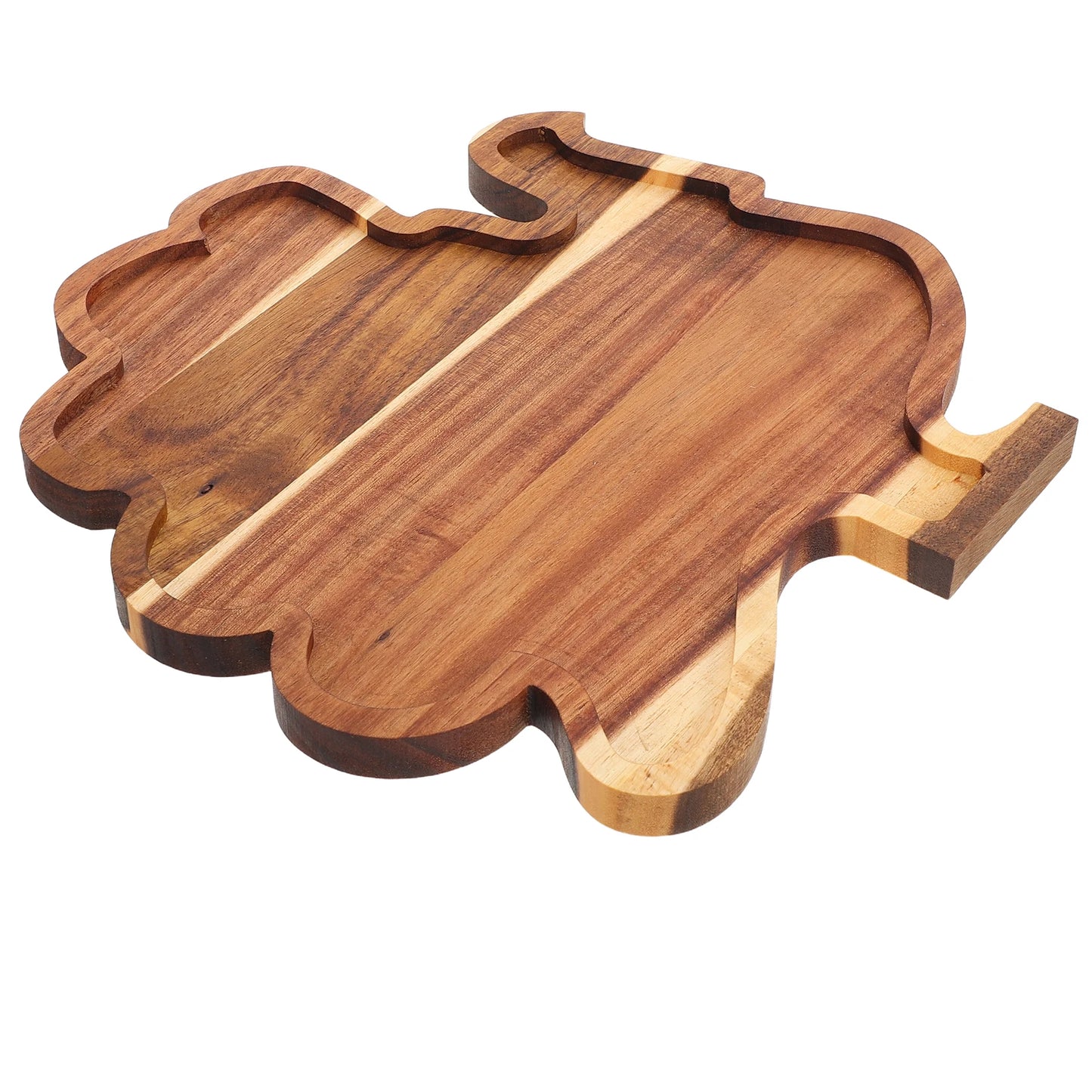 Solid Wood Turkey Tray Hand Carved Serving Platter For Thanksgiving Holiday Party Food Display Charcuterie Fruit Appetizers