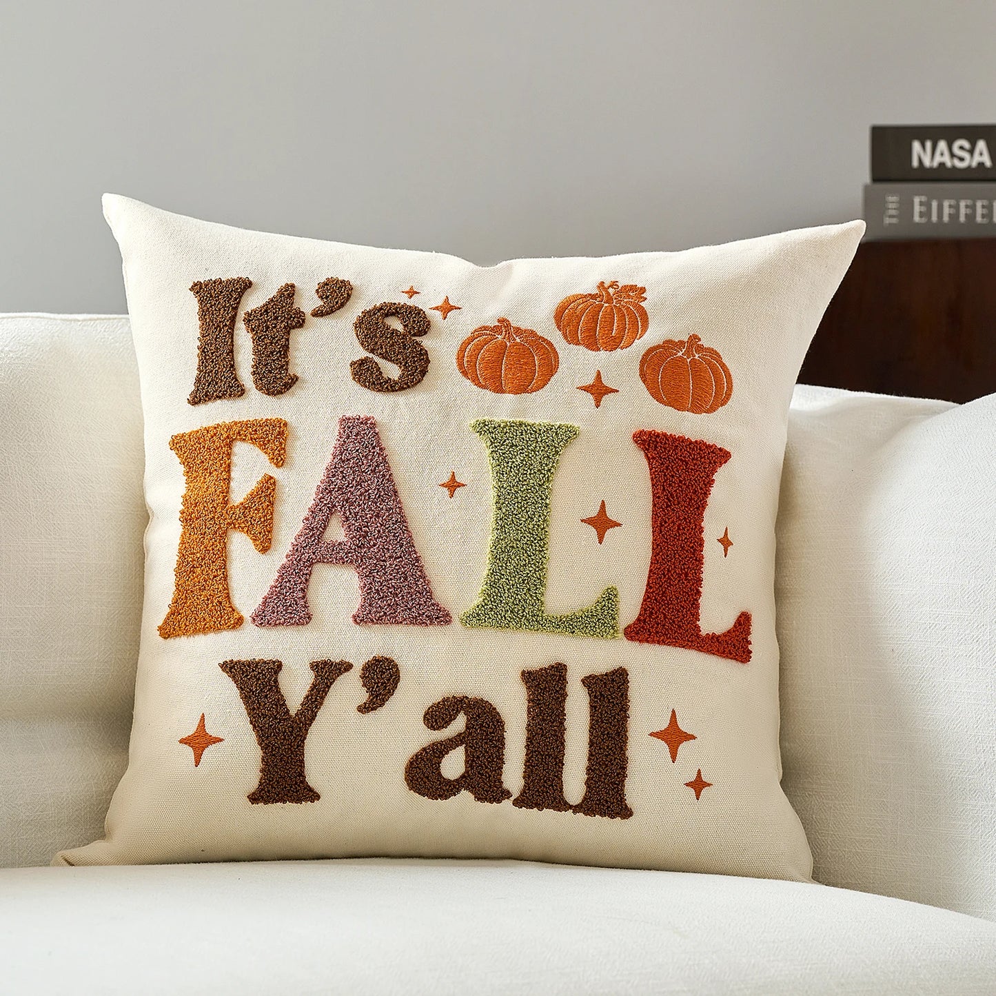 1pc Fall Pillow Cover 18 x 18 Inch Pumpkin Throw Pillow Covers Square Linen Pillowcase Halloween Decor Pillow Covers Seasonal Au